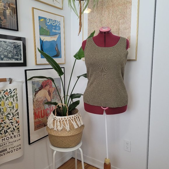 LANE BRYANT Women’s Gold Knit Tank Size 14 - Picture 1 of 6